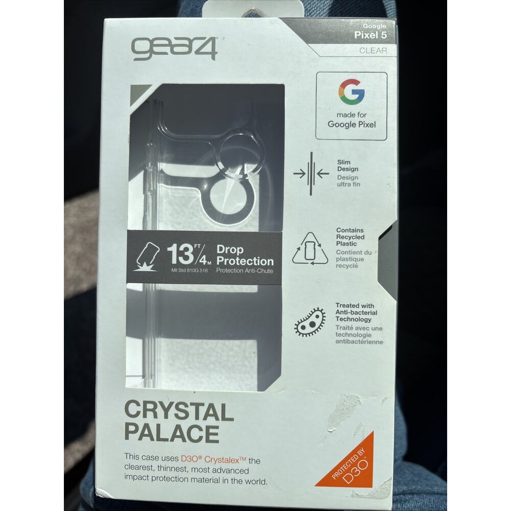 Gear4 Crystal Palace Cell Phone Case for Google Pixel 5 CLEAR D30